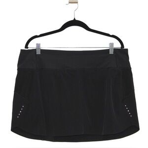 Athleta Run With It 14” Skort Black XL Athletic Skirt